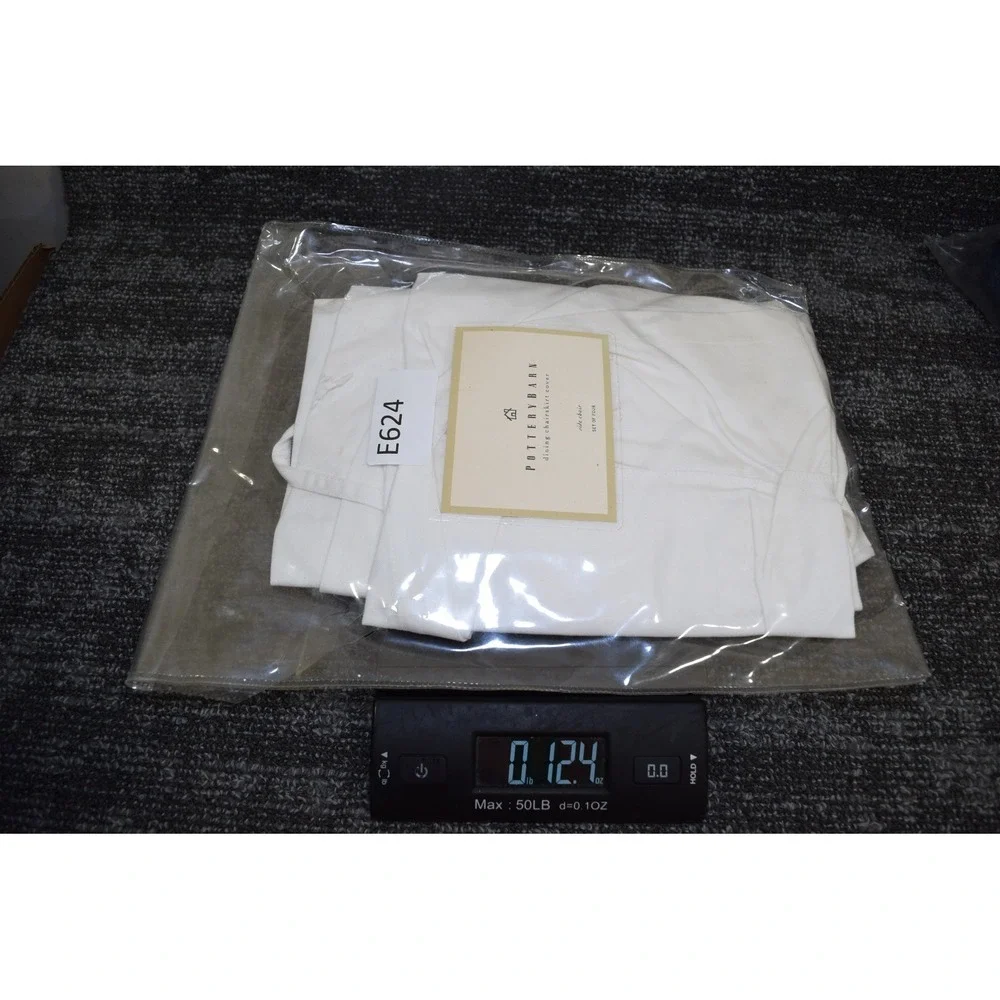 Pottery Barn White 100% Cotton DINING Chair Slipcover with Side Ties
